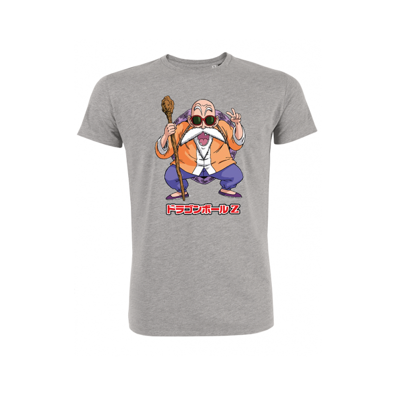 T-shirt Dragon Ball Z - Tortue Géniale - Fond gris - M 