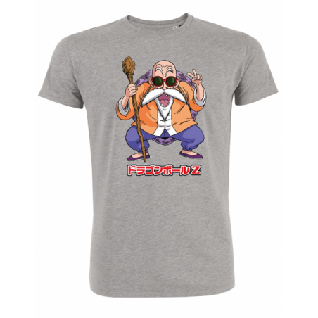 T-shirt Dragon Ball Z - Tortue Géniale - Fond gris - M 