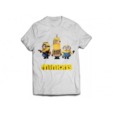 T-shirt - Minions - I am with Stupid - S Homme 