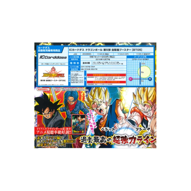 Cartes - Dragon Ball - Booster Vol 5 - BT05 (facturés par 20 mini)