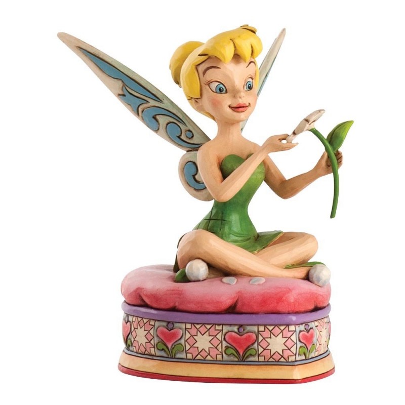 Clochette et Coussin Coeur - Peter Pan - Résine - 11cm