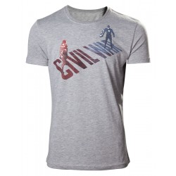T-shirt Bioworld - Captain America Civil War - Cap VS Iron Man - XL Homme 
