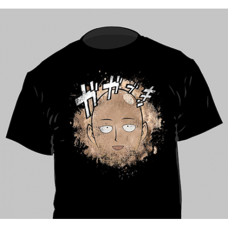 T-shirt One Punch Man - Saitama Comique - Fond Noir - XL Homme 