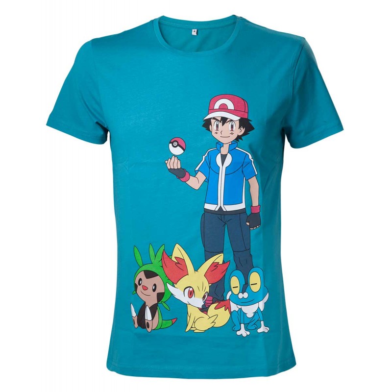 T-shirt Bioworld - Pokemon - Sacha et Starters - XS Homme 