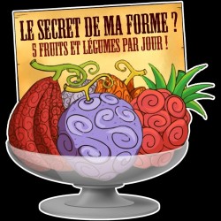 Sac - okiWoki - Mangez 5 Fruits et Légumes par jour - One Piece - L 35 x H 28 x P12