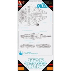 Cadre en Verre - Star Wars - Faucon Millenium