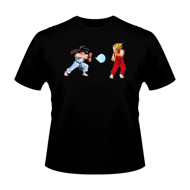 T-shirt - okiWoki - Kamehamehadoken - Dragon Ball - Fond Noir - L Homme 