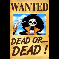 T-shirt - okiWoki - Un Wanted qui tue !! YOHOHOHO - One Piece - Fond Noir - L Homme 
