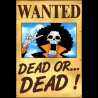 T-shirt - okiWoki - Un Wanted qui tue !! YOHOHOHO - One Piece - Fond Noir - L Homme 