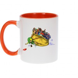 Mug - okiWoki - Paré pour l'Aventure !! (Rubis - Rouge) - Zelda - Fond Orange