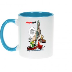 Mug - okiWoki - Un Elfe à La Mer - Zelda - Fond Bleu Clair