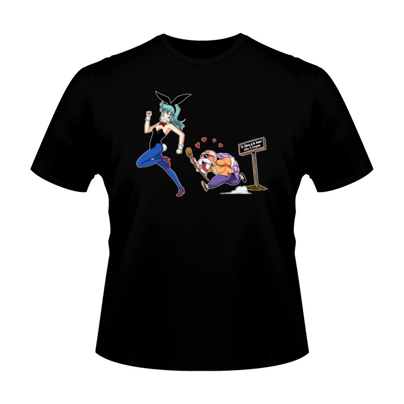 T-shirt - okiWoki - Le Lièvre et la Tortue selon Akira Toriyama !! - Dragon Ball - Fond Noir - L Homme 