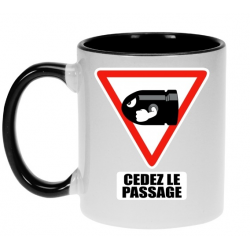 Mug - okiWoki - Cédez le passage ! - Nintendo - Fond Noir