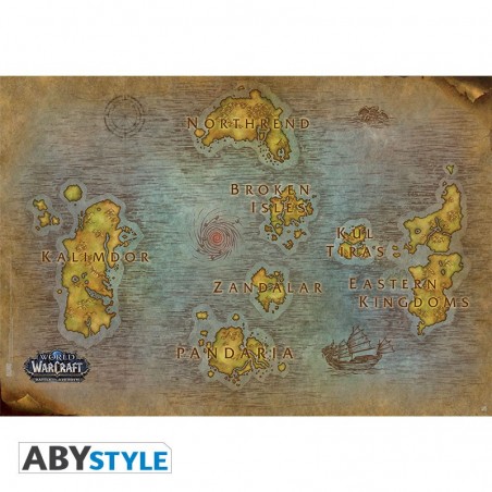 Poster - World of Warcraft - "Carte" roulé filmé (91,5x61) 