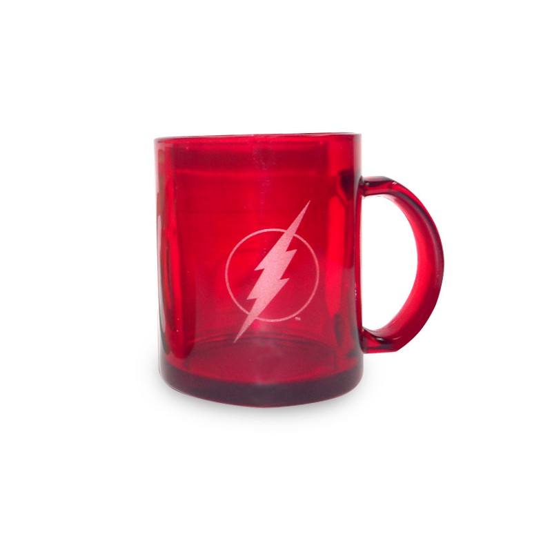 Mug transparent rouge - Flash - Logo