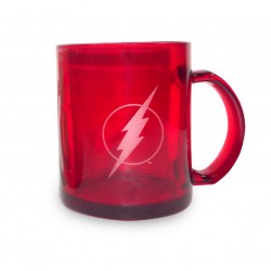 Mug transparent rouge - Flash - Logo