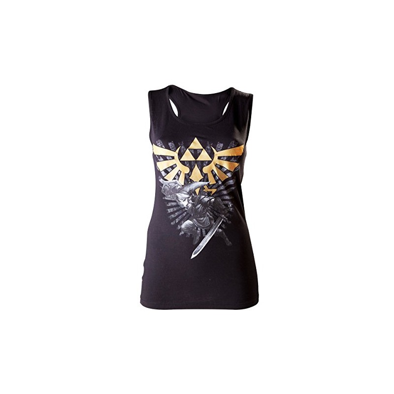 T-shirt Débardeur Bioworld - Zelda Twilight Princess - Link + Logo - L Femme 
