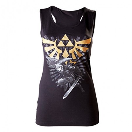 T-shirt Débardeur Bioworld - Zelda Twilight Princess - Link + Logo - L Femme