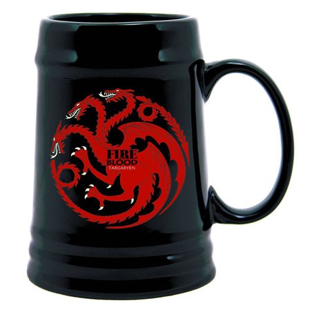 Chope à Bière - Game Of Thrones - "Famille Targaryen " - Black