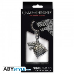 Porte-clefs 3D Métal - Stark - Game Of Thrones