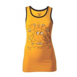 T-shirt Débardeur BioWorld - Adventure Time - Pleins de Jake - S Femme 