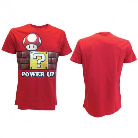 T-shirt Bioworld - Nintendo - Power Up Red - M Homme 