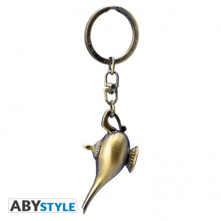 Porte-clefs 3D Métal - lampe du génie - Aladdin