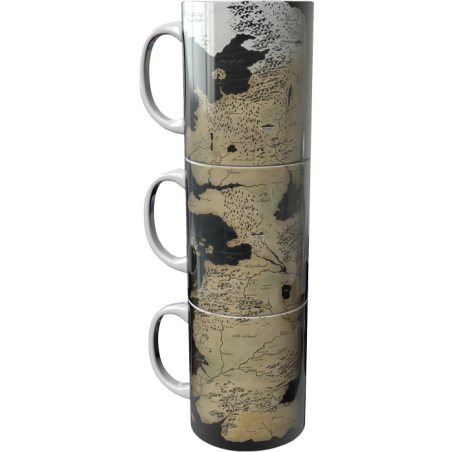 Set mugs - Carte du monde - Game of Thrones