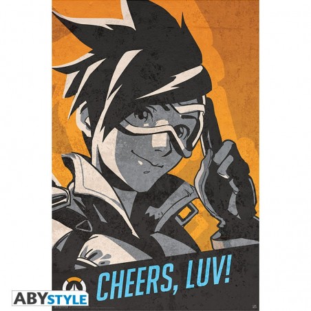 Poster - Overwatch - "Tracer Cheers Luv" roulé filmé (91x61)