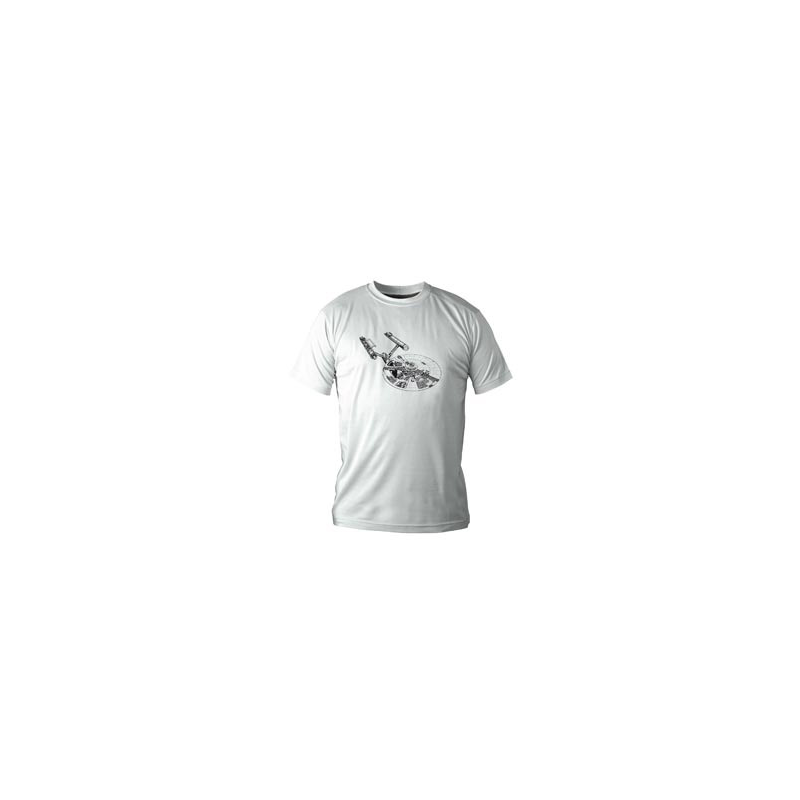 T-shirt SD Toys - Star Trek - U.S.S. Entreprise - Blanc - M Homme 