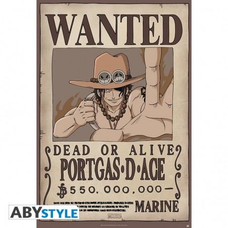 Poster - Wanted Ace - One Piece - Roulé et filmé