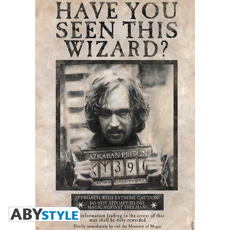 Poster - Wanted Sirius Black - Harry Potter - Roulé et filmé