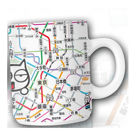 Mug - Neko - Métro Tokyo