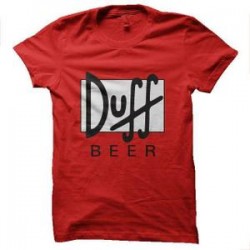 Duff - T-shirt Rouge - 100% Coton - Homme 