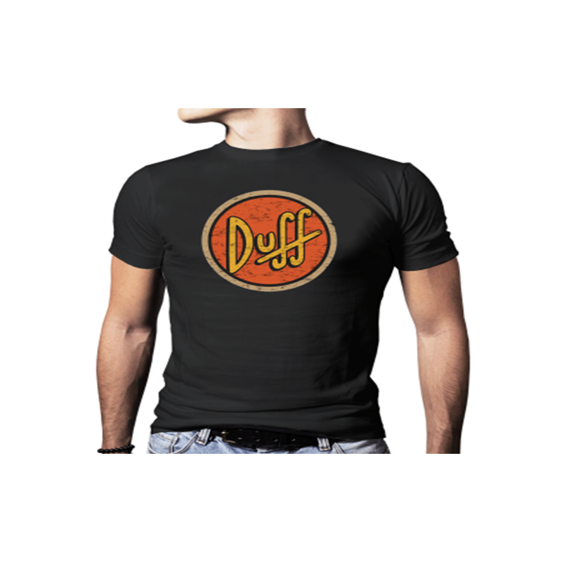 Duff - T-shirt Noir - 100% Coton - Homme 