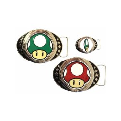 Boucle de ceinture - réversible Champignon vert/rouge - Nintendo - Unisexe 