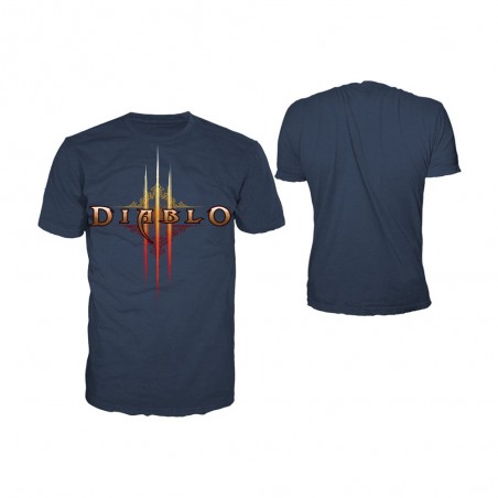 T-shirt BioWorld - Diablo Blue Logo - L Homme 