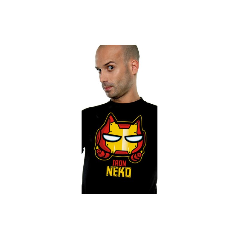 T-shirt Neko - Iron Neko - Iron Man - XL Homme 