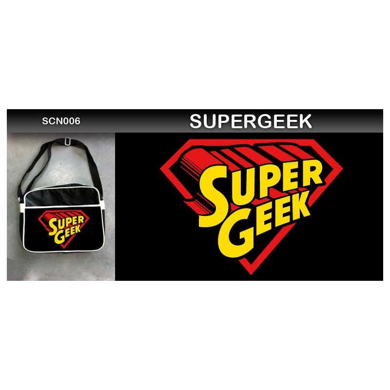 Sac coursier Neko - Super Geek - Noir