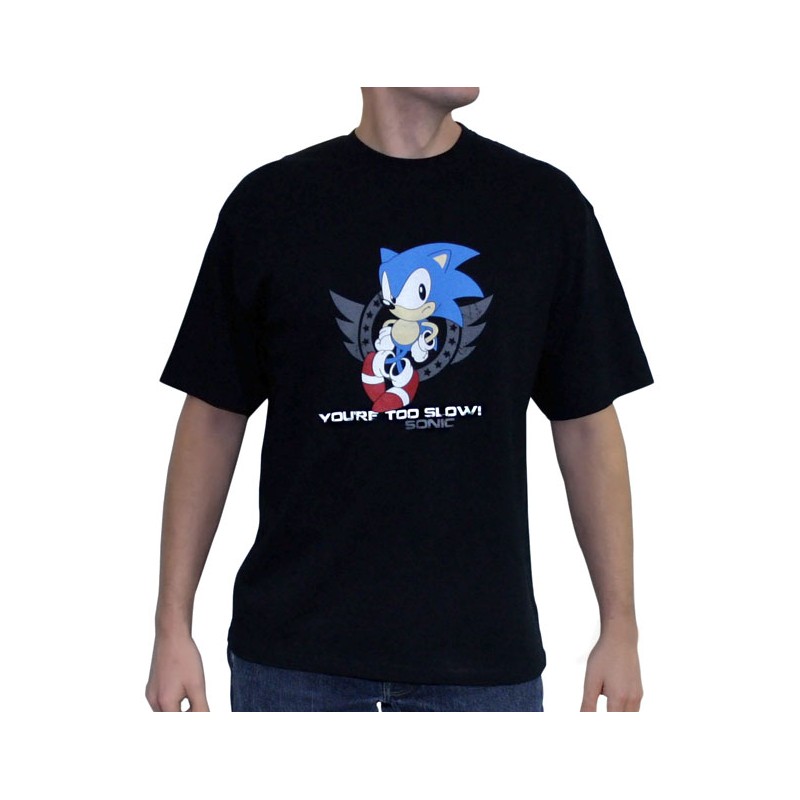 T-shirt Sonic - You're too slow - L Homme 