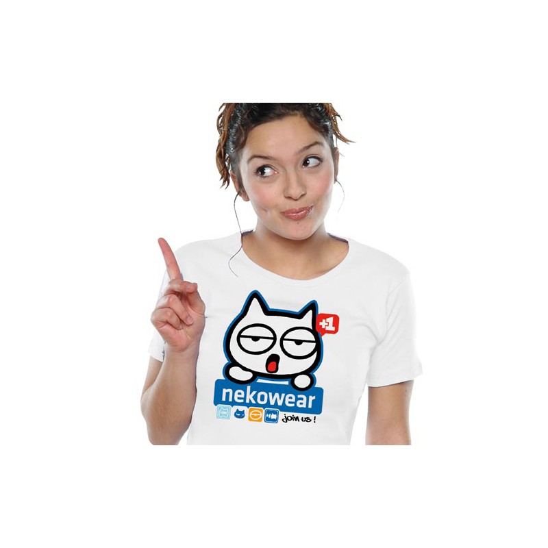 T-shirt Neko - Nekobook - Blanc - S Femme 