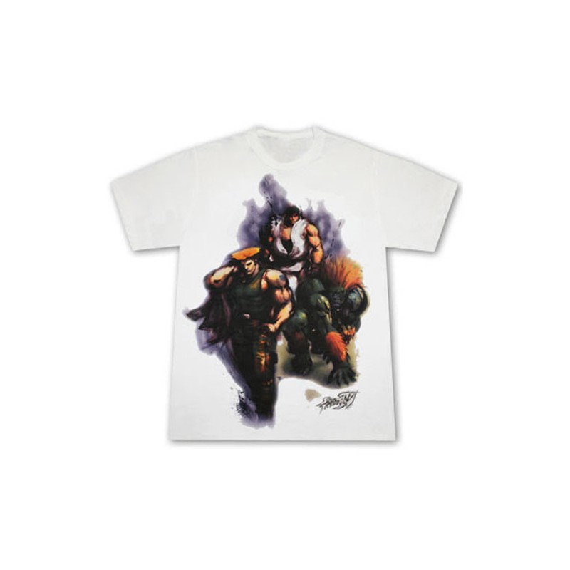 Street Fighter IV - T-shirt Blanka Guile Ryu - XL Homme 