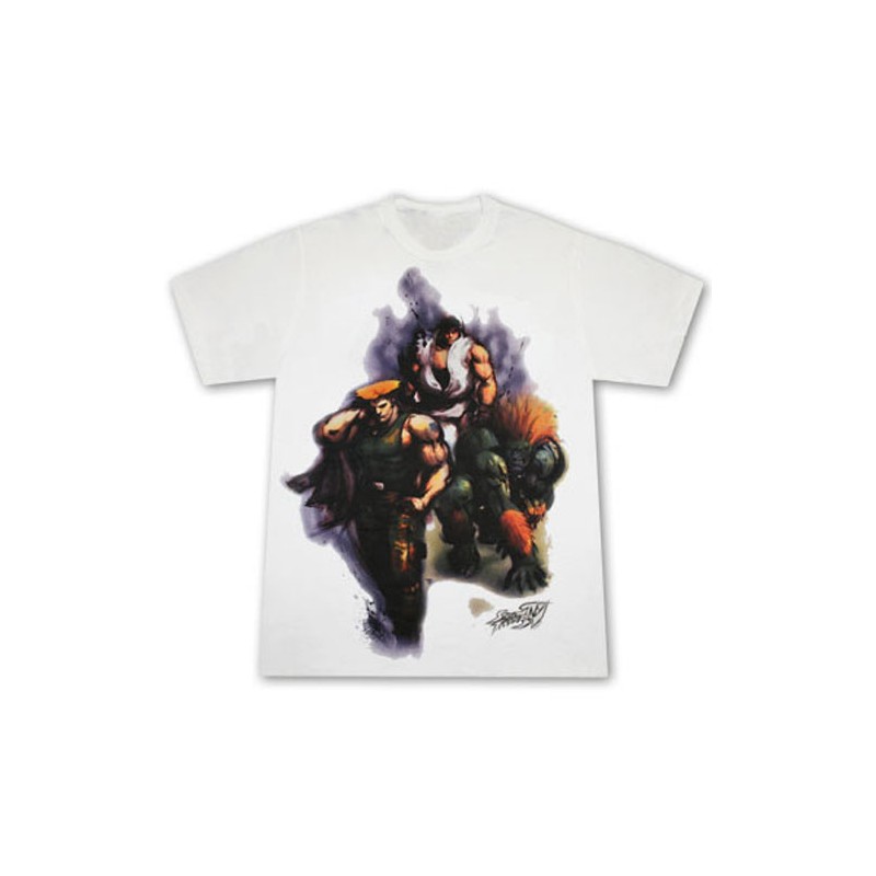Street Fighter IV - T-shirt Blanka Guile Ryu - M Homme 