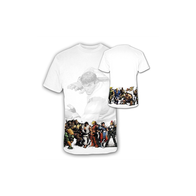 Street Fighter IV - T-shirt Ryu + team - L Homme 