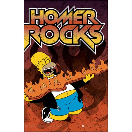 Simpsons T-Shirt - Homer Rocks - M Homme