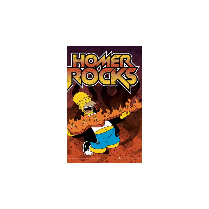 Simpsons T-Shirt - Homer Rocks - XL Homme 