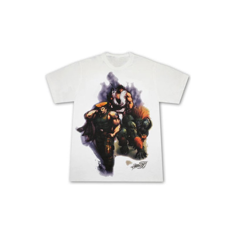 Street Fighter IV - T-shirt Blanka Guile Ryu - L Homme 