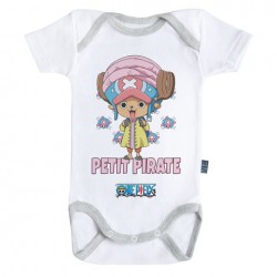 Body Bébé manches courtes - Chopper petit pirate - One Piece - Unisexe 3 - 6 