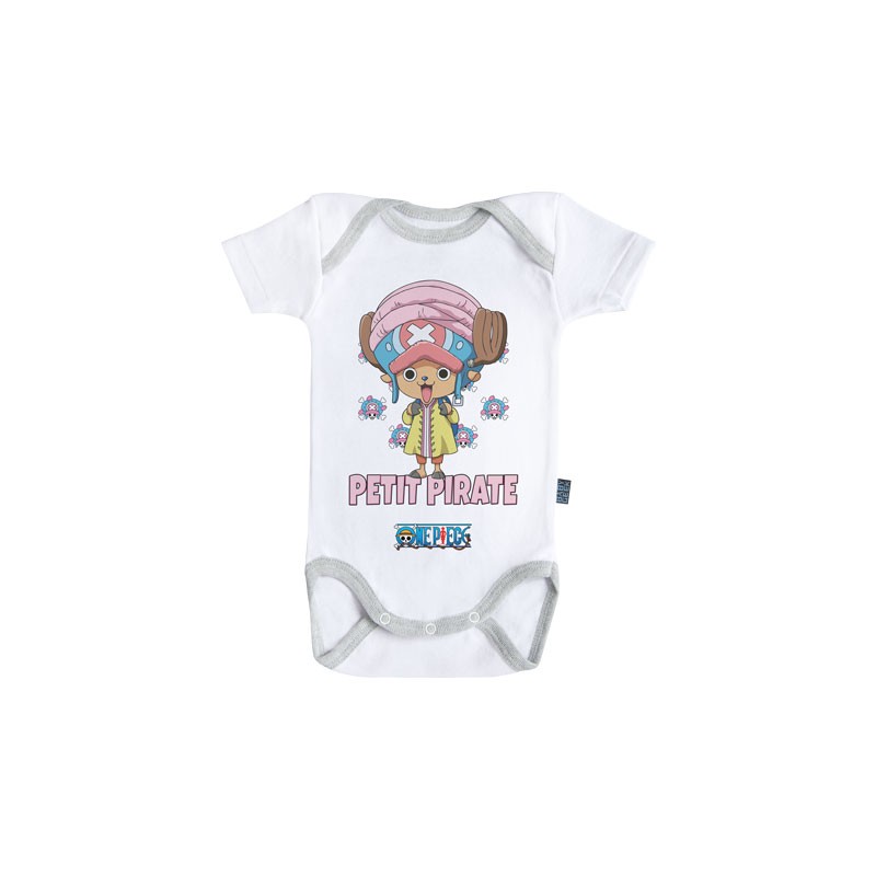 Body Bébé manches courtes - Chopper petit pirate - One Piece - Unisexe 3 - 6 