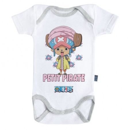 Body Bébé manches courtes - Chopper petit pirate - One Piece - Unisexe 3 - 6 